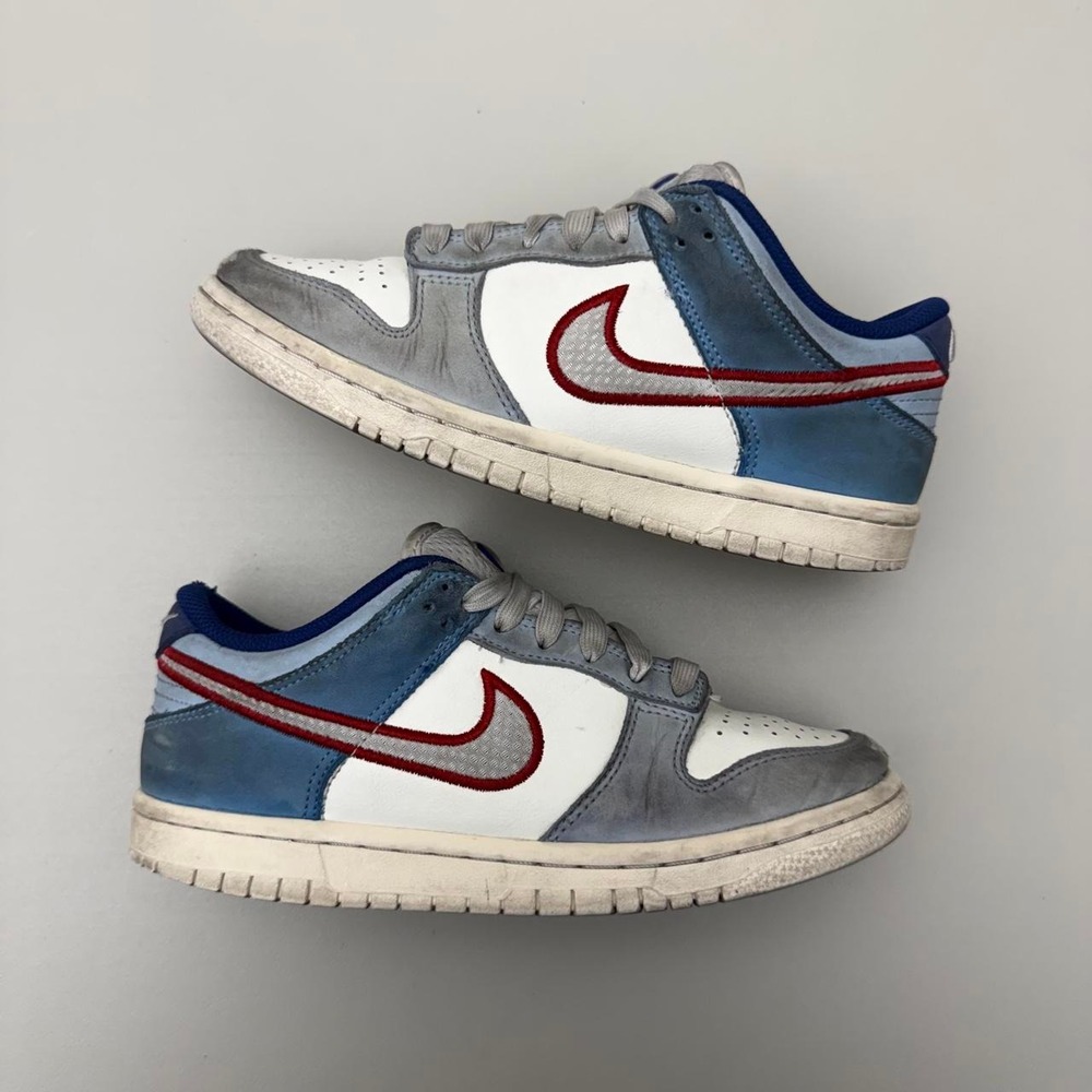 Nike Dunk Low GS Armory Blue Red Mesh 1972 sneakers Size 4.5 Y